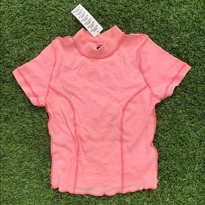 Urban Outfitters Pink Cropped Tee